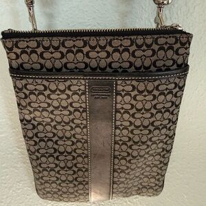 Coach Signature Crossbody Bag - Black and  gray